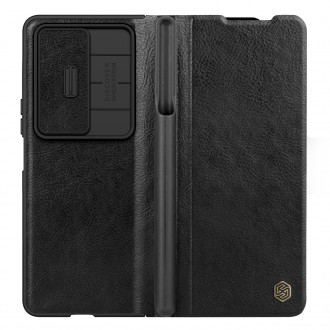 Nillkin Qin Leather Pro Case pro Samsung Galaxy Z Fold 4 kryt s krytem na fotoaparát a místem pro stylus černý