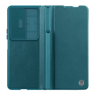 Nillkin Qin Leather Pro Case pro Samsung Galaxy Z Fold 4 kryt s krytem fotoaparátu a držákem na pero zelený
