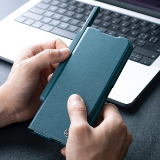 Nillkin Qin Leather Pro Case pro Samsung Galaxy Z Fold 4 kryt s krytem fotoaparátu a držákem na pero zelený