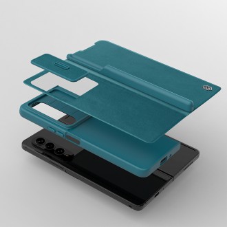 Nillkin Qin Leather Pro Case pro Samsung Galaxy Z Fold 4 kryt s krytem fotoaparátu a držákem stylusu hnědé