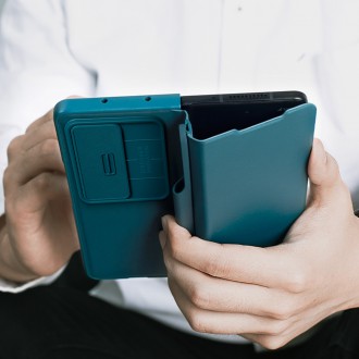 Nillkin Qin Leather Pro Case pro Samsung Galaxy Z Fold 4 kryt s krytem na fotoaparát a místem pro stylus zlatá