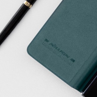 Nillkin Qin Leather Pro Case pro Samsung Galaxy Z Fold 4 kryt s krytem na fotoaparát a místem pro stylus zlatá