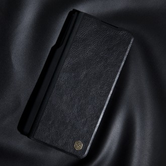 Nillkin Qin Leather Pro Case pro Samsung Galaxy Z Fold 4 kryt s krytem na fotoaparát a místem pro stylus zlatá