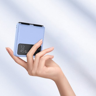 Nillkin Qin Vegan Leather Case pro Samsung Galaxy Z Flip 4 kryt z ekologické kůže stojánek černý