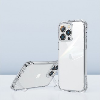 Joyroom Defender Series Case Cover for iPhone 14 Armored Hook Cover Stand Clear (JR-14H1)