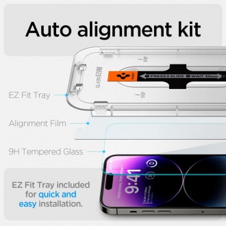 TEMPERED GLASS Spigen GLAS.TR &quot;EZ FIT&quot; 2-PACK IPHONE 14 PRO MAX CLEAR