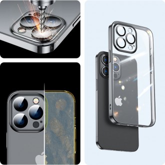 Joyroom 14Q Case for iPhone 14 Pro Cover with metallic frame black (JR-14Q2-black)
