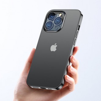 Joyroom 14Q Case Case for iPhone 14 Pro Max Housing Cover with metallic frame black (JR-14Q4-black)