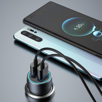 Dudao rychlá nabíječka do auta 2 x USB 3A 18W šedá (R4+)