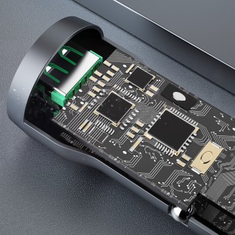 Dudao rychlá nabíječka do auta 2 x USB 3A 18W šedá (R4+)