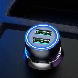 Dudao rychlá nabíječka do auta 2 x USB 3A 18W šedá (R4+)