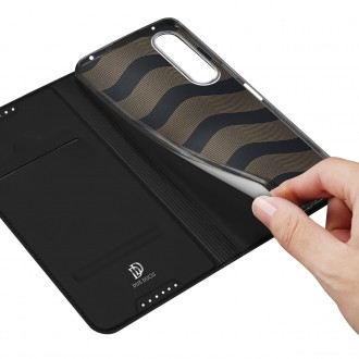 Pouzdro Dux Ducis Skin Pro pro Sony Xperia 5 IV flip cover card stojánek na peněženku černý