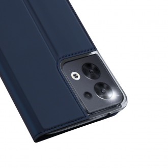 Dux Ducis Skin Pro pouzdro pro Oppo Reno 8 flip cover card stojánek na peněženku modrý