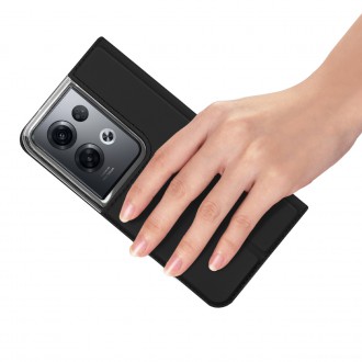 Dux Ducis Skin Pro pouzdro pro Oppo Reno 8 Pro flip cover card stojánek na peněženku černý
