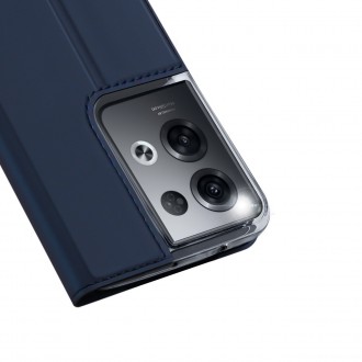 Dux Ducis Skin Pro pouzdro pro Oppo Reno 8 Pro flip cover card stojánek na peněženku modrý
