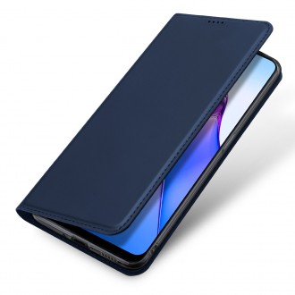 Dux Ducis Skin Pro pouzdro pro Oppo Reno 8 Pro flip cover card stojánek na peněženku modrý