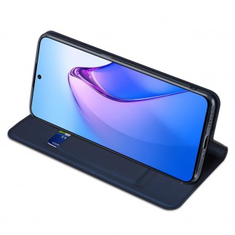 Dux Ducis Skin Pro pouzdro pro Oppo Reno 8 Pro flip cover card stojánek na peněženku modrý
