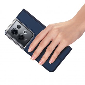 Dux Ducis Skin Pro pouzdro pro Oppo Reno 8 Pro flip cover card stojánek na peněženku modrý