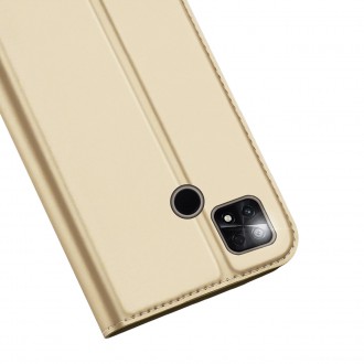 Dux Ducis Skin Pro Case pro Xiaomi Poco C40 Flip Card Wallet Stand Gold