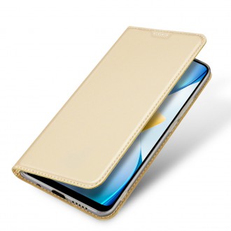 Dux Ducis Skin Pro Case pro Xiaomi Poco C40 Flip Card Wallet Stand Gold