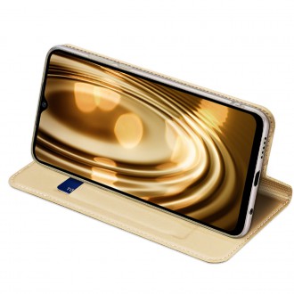 Dux Ducis Skin Pro Case pro Xiaomi Poco C40 Flip Card Wallet Stand Gold