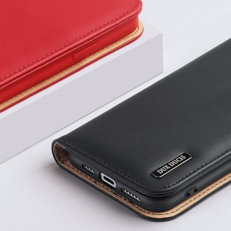 [RETURNED ITEM] Dux Ducis Hivo Leather Flip Cover Genuine Leather Wallet for Cards and Documents iPhone 14 Pro Max Black
