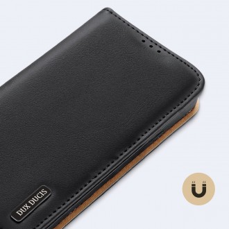 [RETURNED ITEM] Dux Ducis Hivo Leather Flip Cover Genuine Leather Wallet for Cards and Documents iPhone 14 Pro Max Black