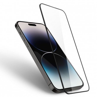 TEMPERED GLASS Spigen GLASS FC IPHONE 14 PRO MAX BLACK