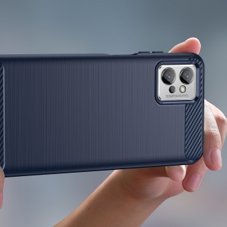 Pouzdro Carbon Case pro Xiaomi 12 Lite flexibilní silikonový karbonový kryt černý