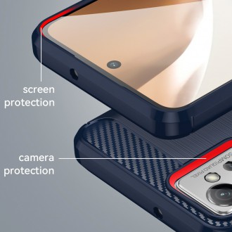 Karbonové pouzdro pro Realme Narzo 50 5G flexibilní silikonový karbonový kryt černý