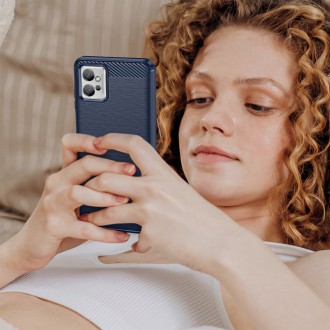 Karbonové pouzdro pro Realme Narzo 50 5G flexibilní silikonový karbonový kryt černý