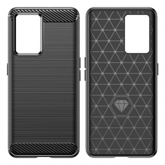 Pouzdro Carbon Case pro Realme GT Neo 3 flexibilní silikonový karbonový kryt černý