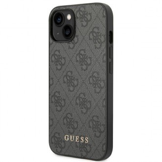 Guess GUHCP14MG4GFGR iPhone 14 Plus 6,7" szary/grey hard case 4G Metal Gold Logo
