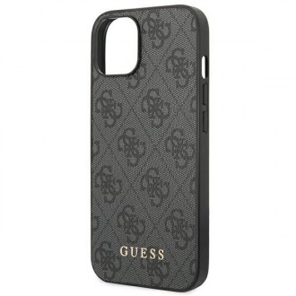Guess GUHCP14MG4GFGR iPhone 14 Plus 6,7" szary/grey hard case 4G Metal Gold Logo