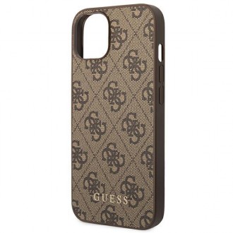 Guess GUHCP14MG4GFBR iPhone 14 Plus 6,7" brązowy/brown hard case 4G Metal Gold Logo