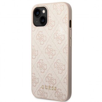 Guess GUHCP14MG4GFPI iPhone 14 Plus 6,7" różowy/pink hard case 4G Metal Gold Logo