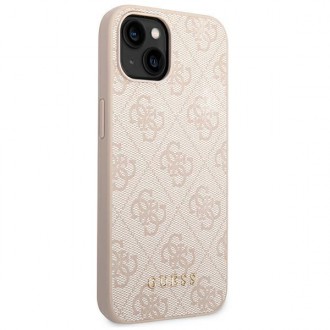 Guess GUHCP14MG4GFPI iPhone 14 Plus 6,7" różowy/pink hard case 4G Metal Gold Logo