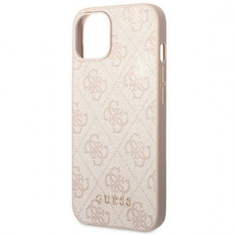 Guess GUHCP14MG4GFPI iPhone 14 Plus 6,7" różowy/pink hard case 4G Metal Gold Logo