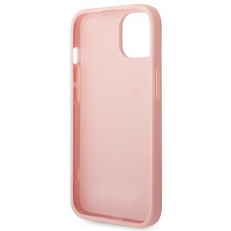 Guess GUHCP14SHGGSHP iPhone 14 6,1" różowy/pink hard case Glitter Script