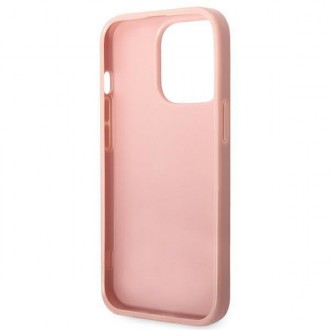 Guess GUHCP14LHGGSHP iPhone 14 Pro 6,1" różowy/pink hard case Glitter Script