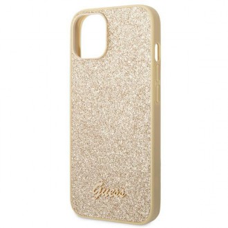 Guess GUHCP14MHGGSHD iPhone 14 Plus 6,7" złoty/gold hard case Glitter Script