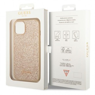 Guess GUHCP14MHGGSHD iPhone 14 Plus 6,7" złoty/gold hard case Glitter Script