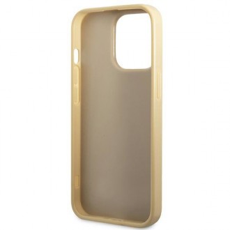 Guess GUHCP14XHGGSHD iPhone 14 Pro Max 6,7" złoty/gold hard case Glitter Script