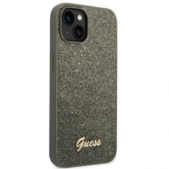 Guess GUHCP14MHGGSHN iPhone 14 Plus 6,7" zielony/green hard case Glitter Script