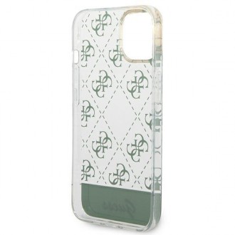 Guess GUHCP14SHG4MHA iPhone 14 6,1" khaki hardcase 4G Pattern Script