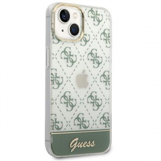 Guess GUHCP14MHG4MHA iPhone 14 Plus 6,7" khaki hardcase 4G Pattern Script