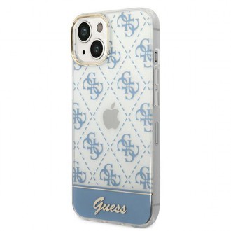 Guess GUHCP14MHG4MHB iPhone 14 Plus 6,7" niebieski/blue hardcase 4G Pattern Script