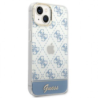 Guess GUHCP14MHG4MHB iPhone 14 Plus 6,7" niebieski/blue hardcase 4G Pattern Script