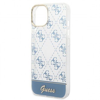 Guess GUHCP14MHG4MHB iPhone 14 Plus 6,7" niebieski/blue hardcase 4G Pattern Script