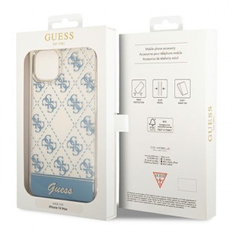 Guess GUHCP14MHG4MHB iPhone 14 Plus 6,7" niebieski/blue hardcase 4G Pattern Script